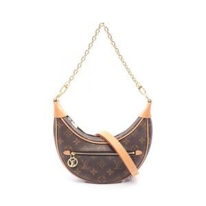 Louis Vuitton Loop Shoulder Bag Canvas Leather Monogram Brown